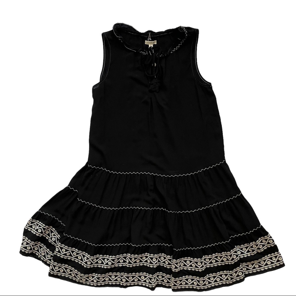 NWT Max Studio Ruffle Sheath Dress w/ Embroidered edge size Small - Picture 2 of 8